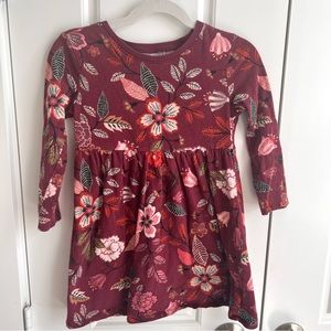 🌼4/$20! 4T Old Navy cotton knit long sleeve dress, floral dress for fall
